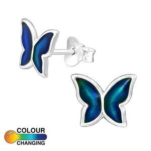Sterling Silver Small Stud Mood Earrings